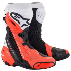 Boty SUPERTECH R VENTED, ALPINESTARS (černá/bílá/červená fluo, perforovaná obšívka) 2026