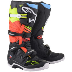 Boty TECH 7, ALPINESTARS (černá/žlutá fluo/červená fluo)