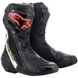 Boty SUPERTECH R, ALPINESTARS (černá/bílá/červená fluo/žlutá fluo) 2025