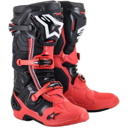 Boty TECH 10 limitovaná edice ACUMEN, ALPINESTARS (červená/černá/bílá)