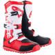 Boty TECH TRIAL, ALPINESTARS (bílá/červená fluo/černá) 2023