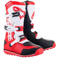 Boty TECH TRIAL, ALPINESTARS (bílá/červená fluo/černá) 2023