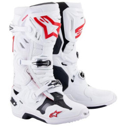 Boty TECH 10 SUPERVENTED, ALPINESTARS, perforované (bílá/červená/černá) 2026
