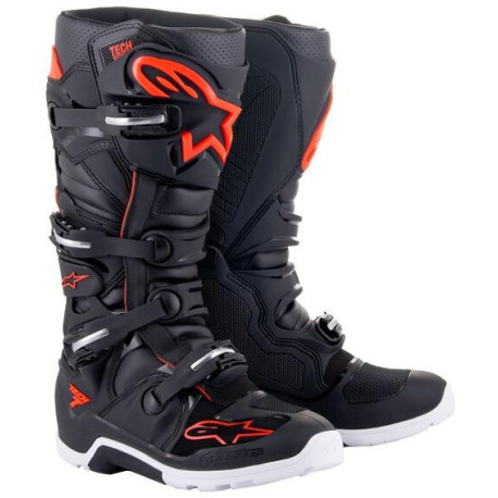 Boty TECH 7 ENDURO, ALPINESTARS (černá/červená fluo/bílá) 2023