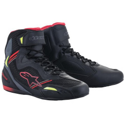 Boty FASTER-3 RIDEKNIT, ALPINESTARS (černé/červené/žluté fluo/šedé) 2023