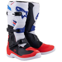 Boty TECH 3, ALPINESTARS (bílá/černá/modrá/červená) 2023