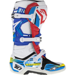 Sada polepů pro boty TECH 10 model 2014 až 2018, ALPINESTARS (modrá/světle modrá/žlutá)