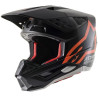 Přilba S-M5 COMPASS, ALPINESTARS (matná černá/oranžová fluo) 2023