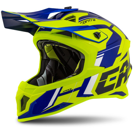 Přilba Cross Pro 2 Contra, CASSIDA (žlutá fluo/modrá perleť/černá/bílá) 2023