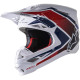 Přilba SUPERTECH S-M10 CARBON META2, ALPINESTARS (bílá/červená/modrá lesklá) 2023
