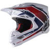 Přilba SUPERTECH S-M10 CARBON META2, ALPINESTARS (bílá/červená/modrá lesklá) 2023