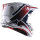 Přilba SUPERTECH S-M10 CARBON META2, ALPINESTARS (bílá/červená/modrá lesklá) 2023