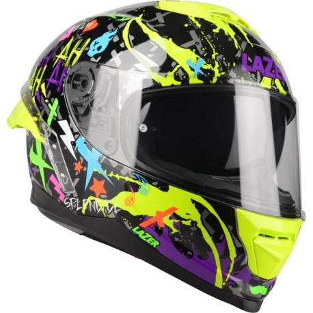 Přilba Rafale SR Crazy, LAZER - Belgie (černá/fialová/fluo zelená)