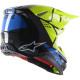 Přilba SUPERTECH S-M8 FACTORY, ALPINESTARS (černá/žlutá fluo/modrá lesklá) 2023