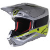 Přilba S-M5 BOND, ALPINESTARS (stříbrná/žlutá fluo/zelená lesklá) 2023