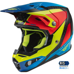 Přilba FORMULA CARBON PRIME, FLY RACING - USA (hi-vis, modrá, červená)
