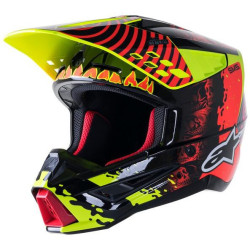 Přilba S-M5 SOLAR FLARE, ALPINESTARS (žlutá fluo/červená fluo/černá)