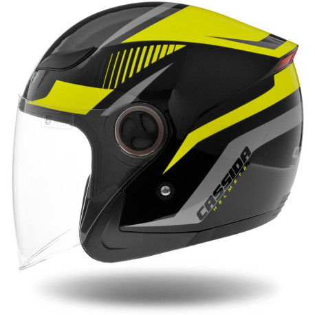 Přilba Reflex, CASSIDA (černá/žlutá fluo/šedá) 2023