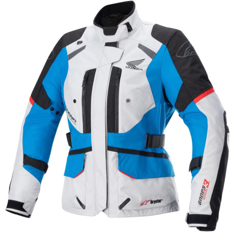 Bunda STELLA ANDES DRYSTAR HONDA kolekce, TECH-AIR 5 kompatibilní, ALPINESTARS (světle šedá/černá/modrá/červená) 2023