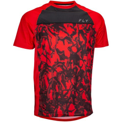 Dres SUPER D, FLY RACING - USA (červená camo/černá)