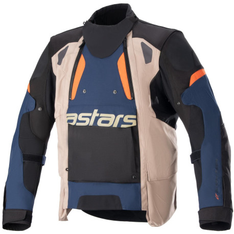 Bunda HALO DRYSTAR, ALPINESTARS (tmavě modrá/khaki/oranžová/černá) 2023