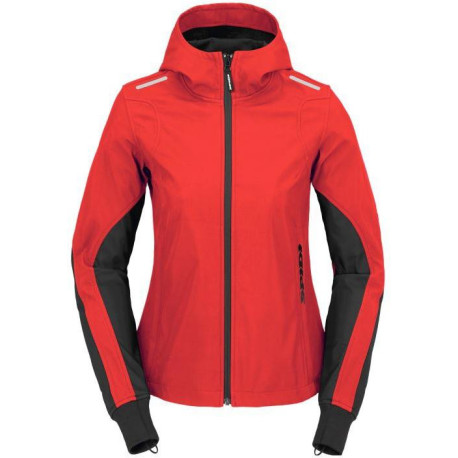 Bunda HOODIE ARMOR LIGHT LADY 2023, SPIDI, dámská (černá/červená)