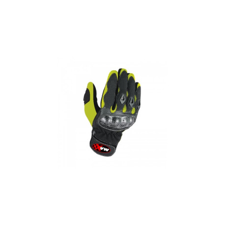 Moto rukavice MAXX krátké černé/žluté