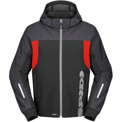 Bunda HOODIE H2OUT 2023, SPIDI (černá/antracit/červená)