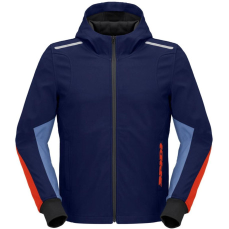 Bunda HOODIE ARMOR LIGHT 2023, SPIDI (tmavá modrá/červená)
