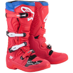 Boty TECH 5, ALPINESTARS (červená/modrá/bílá/černá) 2025