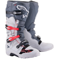 Boty TECH 7 ENDURO, ALPINESTARS (šedá/červená fluo/černá) 2024