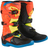 Boty TECH 3S YOUTH, ALPINESTARS, dětské (oranžová fluo/modrá/žlutá fluo/černá) 2024