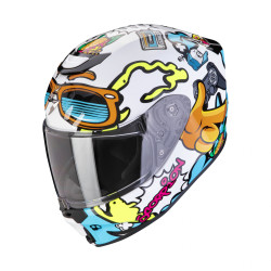 Dětská moto přilba SCORPION EXO-JNR AIR FUN bílo/modrá