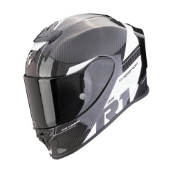 Moto přilba SCORPION EXO-R1 EVO CARBON AIR RALLY černo/bílá