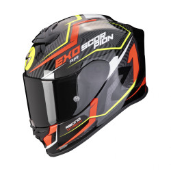 Moto přilba SCORPION EXO-R1 EVO AIR COUP černo/červeno/fluo žlutá