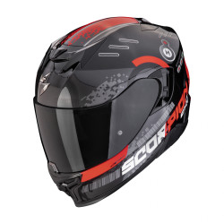 Moto přilba EXO-520 EVO AIR TITAN metalická černo/červená