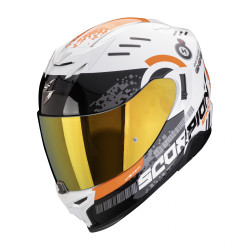 Moto přilba EXO-520 EVO AIR TITAN bílo/oranžová
