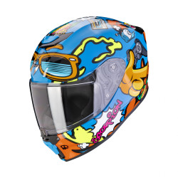 Dětská moto přilba SCORPION EXO-JNR AIR FUN modro/oranžová