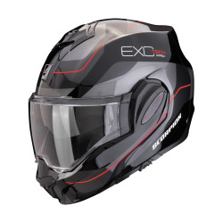 Moto přilba SCORPION EXO-TECH EVO PRO COMMUTA černo/stříbrno/červená