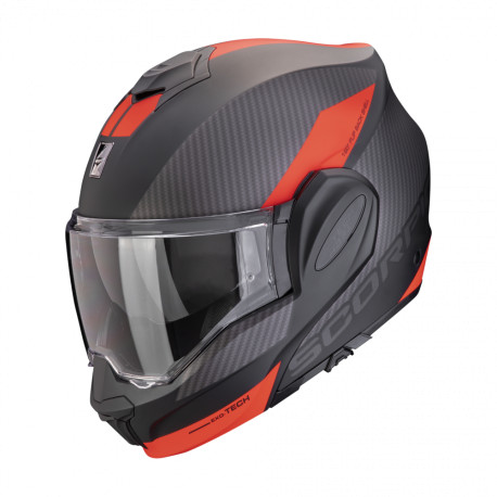 Moto přilba SCORPION EXO-TECH EVO TEAM matná černo/stříbrno/červená