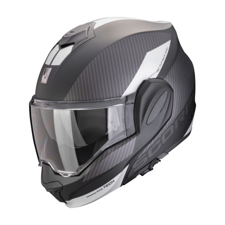 Moto přilba SCORPION EXO-TECH EVO TEAM matná černo/stříbrná