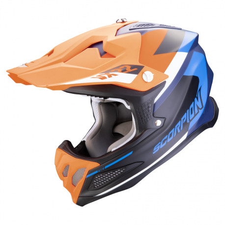 Moto přilba SCORPION VX-22 AIR BETA matná modro/oranžová