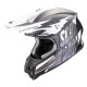 Moto přilba SCORPION VX-16 EVO AIR SLANTER matná černo/stříbrná