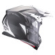 Moto přilba SCORPION VX-16 EVO AIR SLANTER matná černo/stříbrná