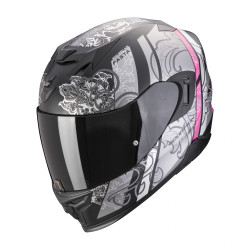 Moto přilba SCORPION EXO-520 EVO AIR FASTA matná černo/stříbrno/růžová