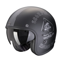 Moto přilba SCORPION BELFAST EVO SPADE matná černo/stříbrná