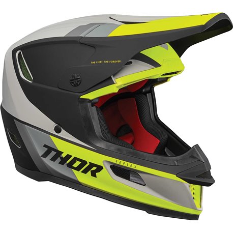 Moto přilba Thor Reflex Apex MIPS černá/šedá/žlutá - VÝPRODEJ