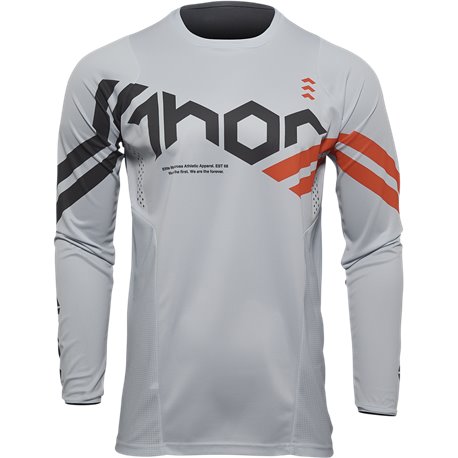 Motokros dres Thore Pulse Cube šedý/oranžový - VÝPRODEJ