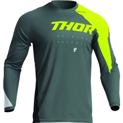 Motokros dres Thor Sector Edge šedý/žlutý - VÝPRODEJ