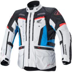 Bunda BOGOTA PRO DRYSTAR HONDA kolekce, ALPINESTARS (světle šedá/červená fluo/modrá/černá) 2026
